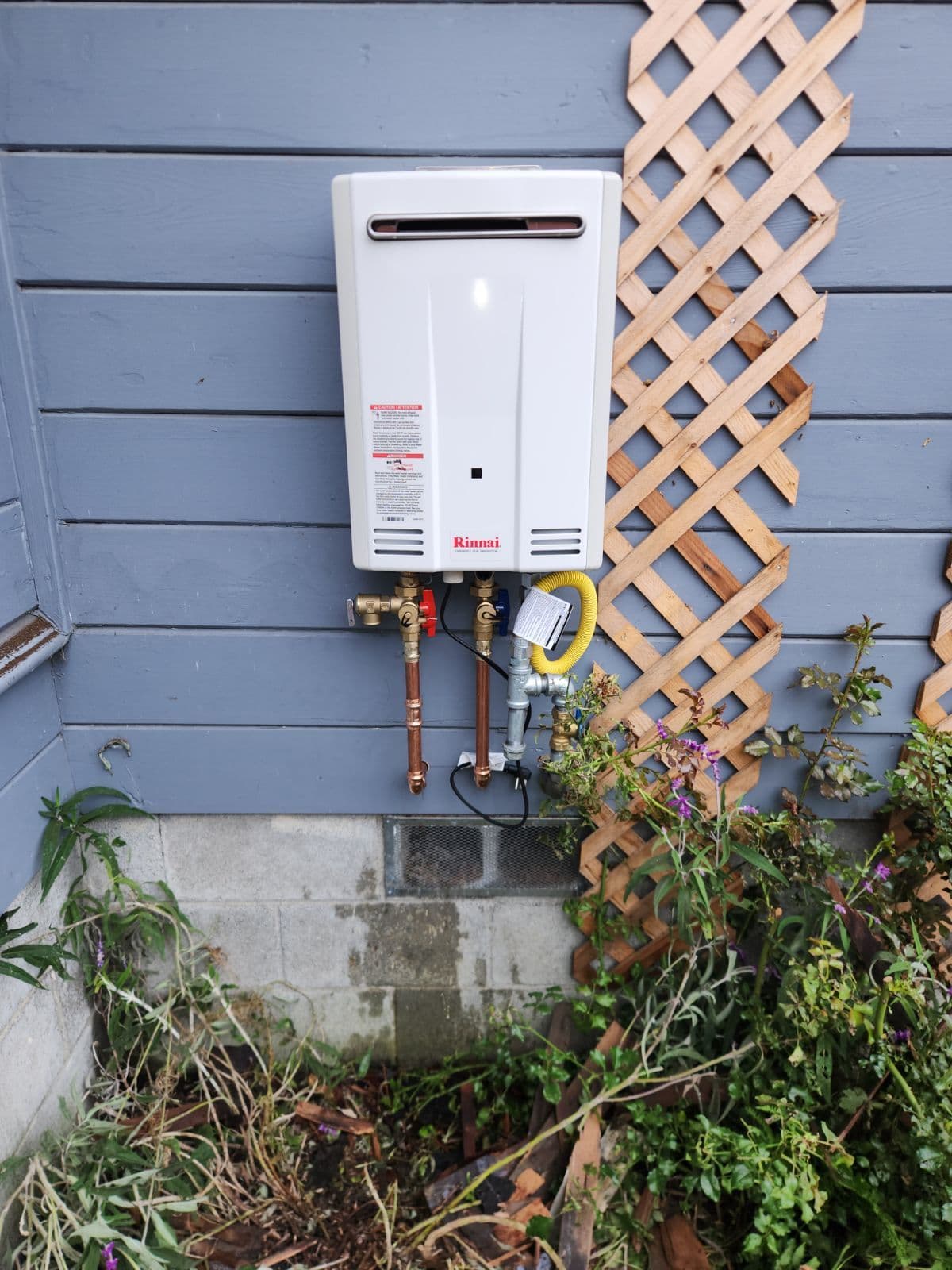 Rinnai Tankless Water Heater Installation in Arcata