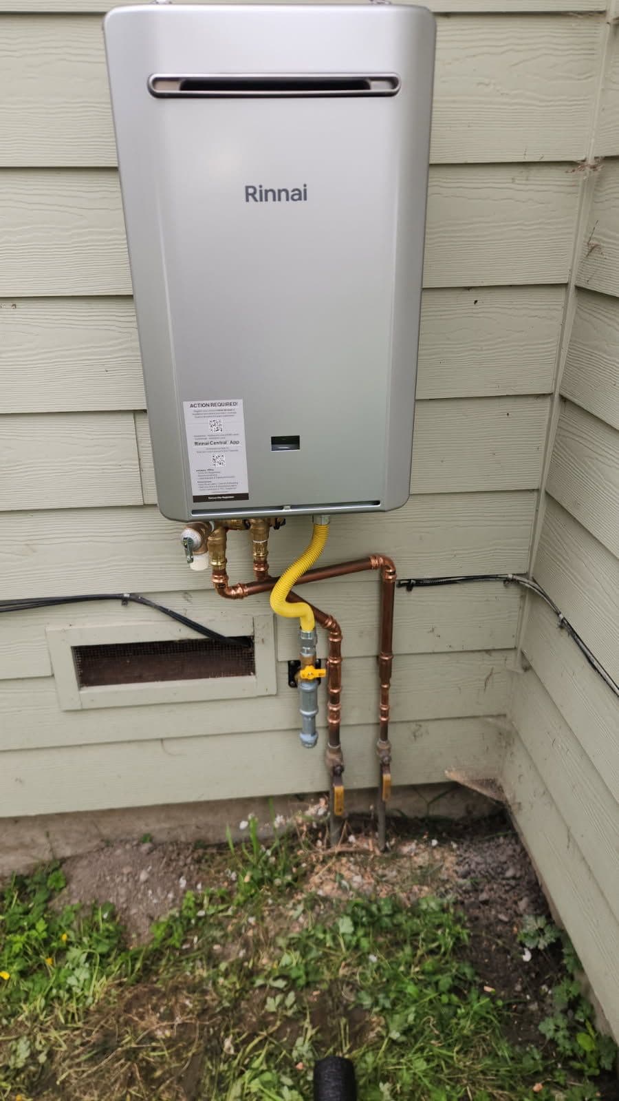 Efficient Rinnai Tankless Heater Install in Arcata